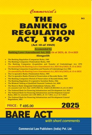 Bare Act Banking Regulation Act,1949 – Buy Online at Paresh & Company